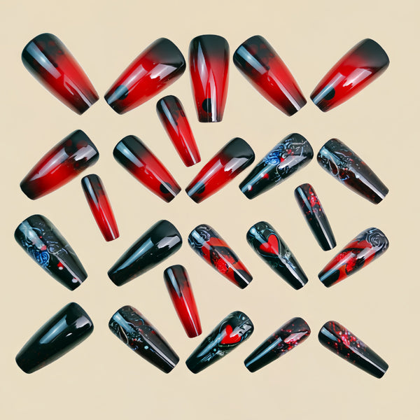 12 Sizes-24 Pcs Press On Nails Y1748