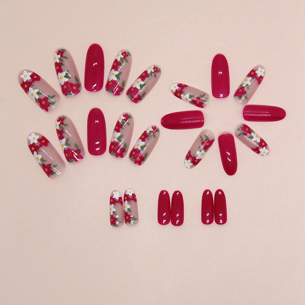 12 Sizes-24 Pcs Press On Nails W1373