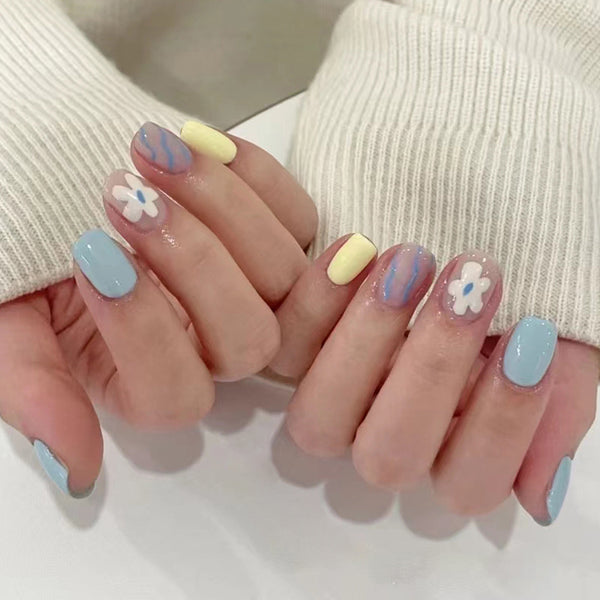 12 Sizes-24 Pcs Press On Nails R432