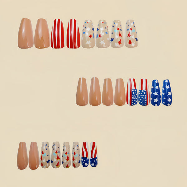12 Sizes-24 Pcs Press On Nails Y637