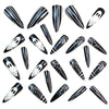 12 Sizes-24 Pcs Press On Nails Y1040