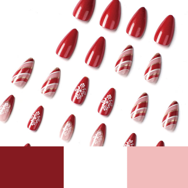 12 Sizes-24 Pcs Press On Nails JP1913