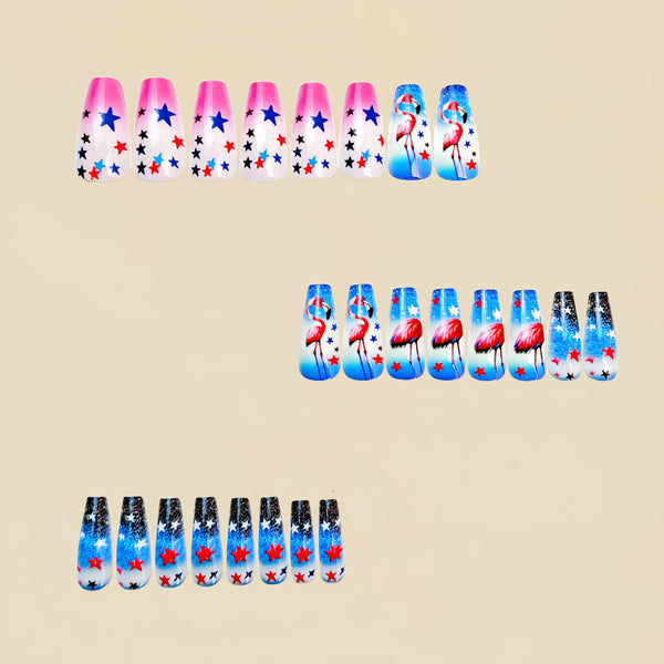 12 Sizes-24 Pcs Press On Nails Y654