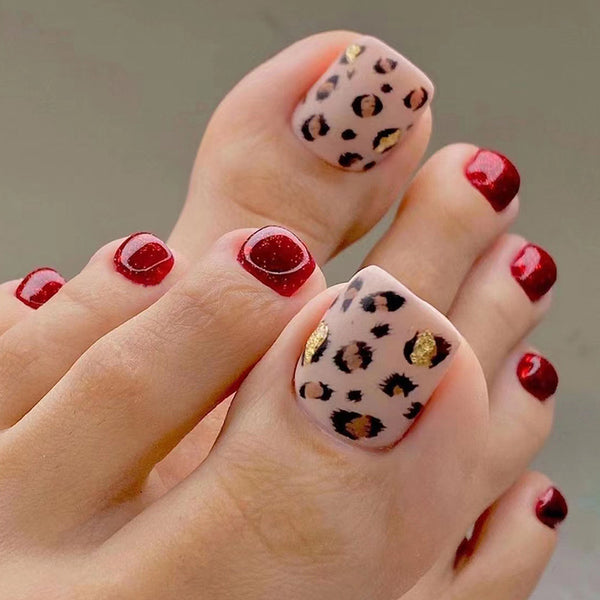 12 Sizes-24 Pcs Press On Nails F091