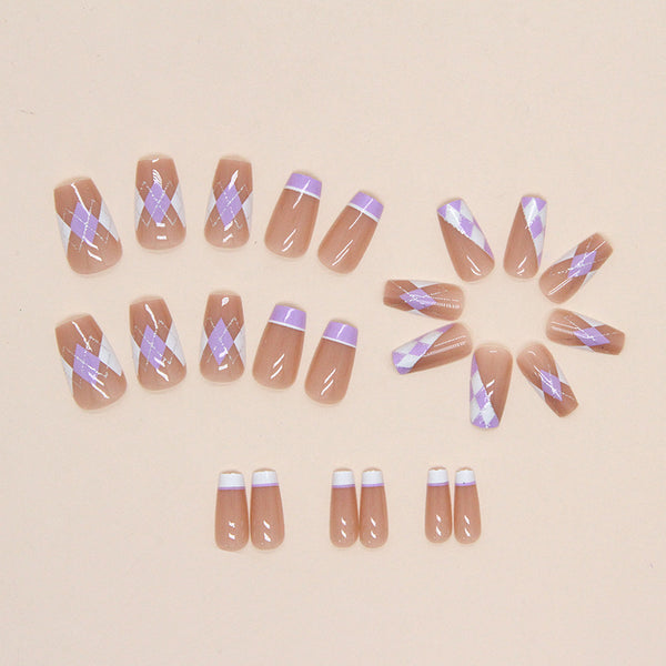12 Sizes-24 Pcs Press On Nails R763