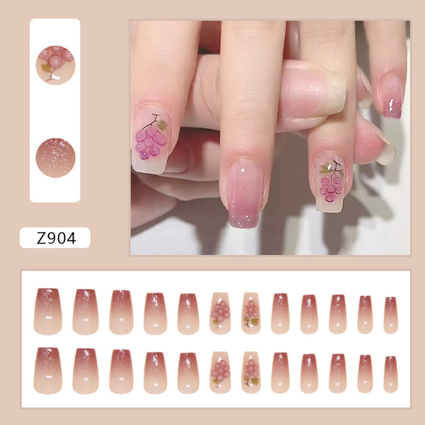12 Sizes-24 Pcs Press On Nails Z904