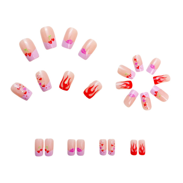 12 Sizes-24 Pcs Press On Nails Y488