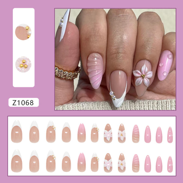 12 Sizes-24 Pcs Press On Nails Z1068