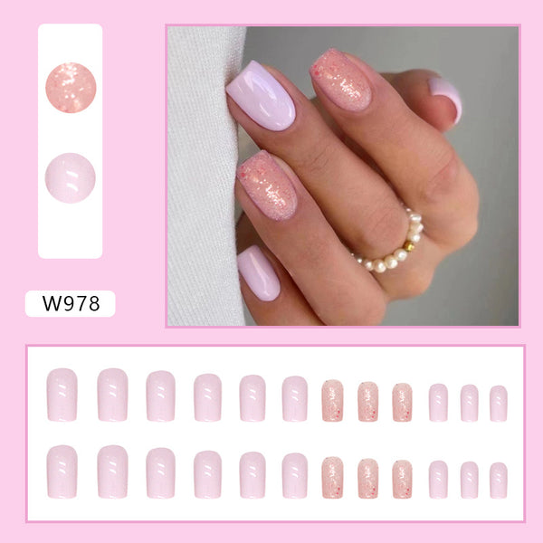 12 Sizes-24 Pcs Press On Nails W978