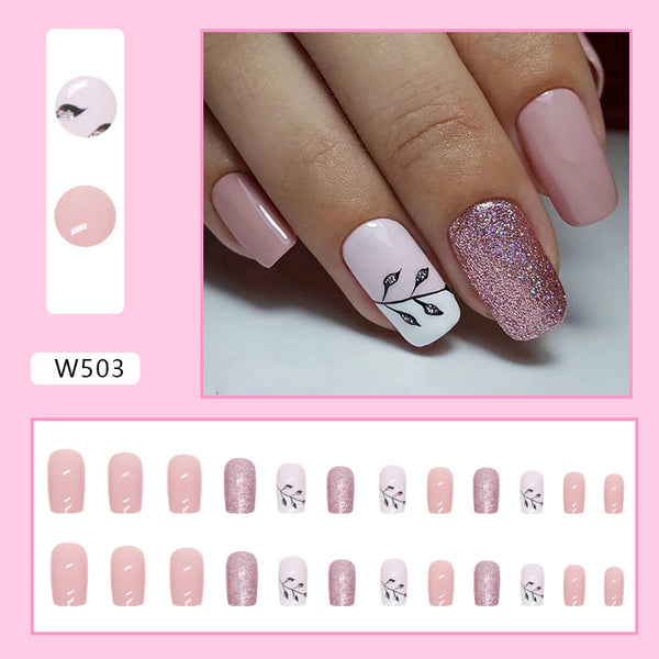 12 Sizes-24 Pcs Press On Nails W503