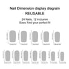 12 Sizes-24 Pcs Press On Nails A327