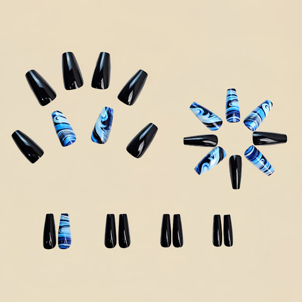 12 Sizes-24 Pcs Press On Nails Y406