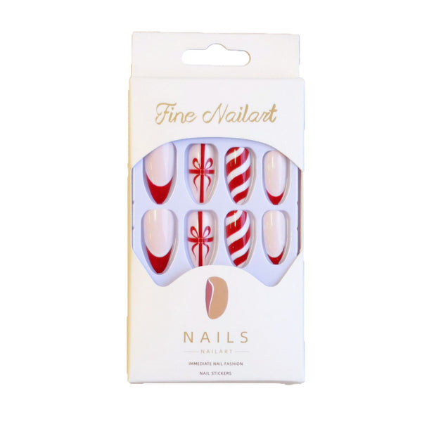 12 Sizes-24 Pcs Press On Nails WM-498