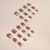 12 Sizes-24 Pcs Press On Nails W1415