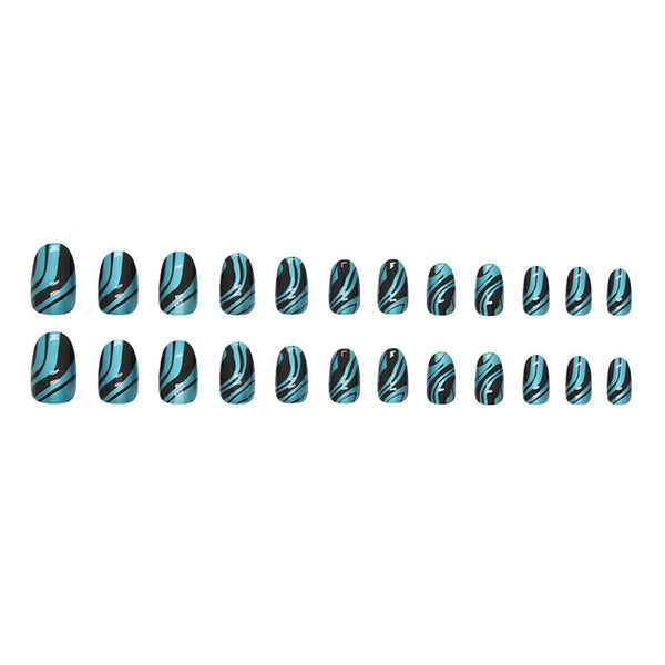 12 Sizes-24 Pcs Press On Nails W763