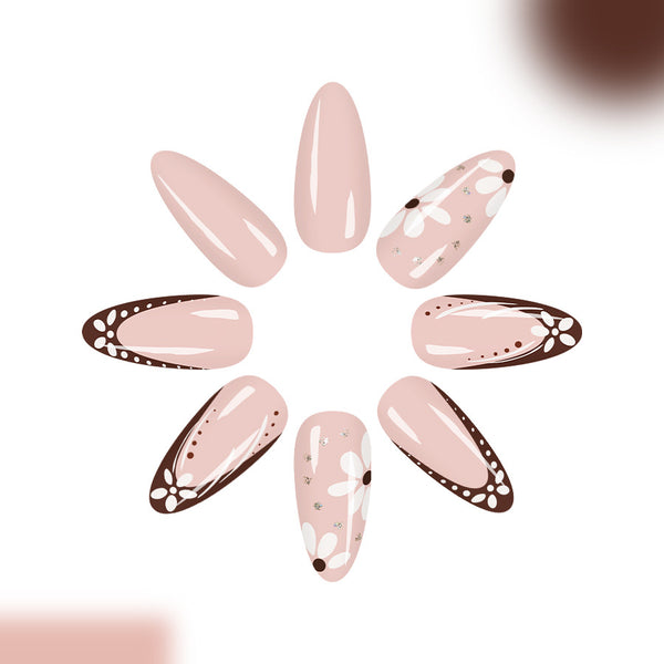 12 Sizes-24 Pcs Press On Nails C1096