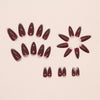 12 Sizes-24 Pcs Press On Nails W1990