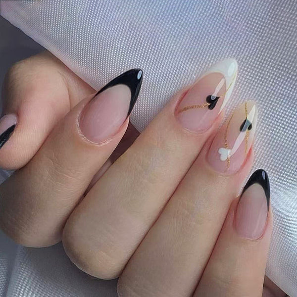 12 Sizes-24 Pcs Press On Nails C1495