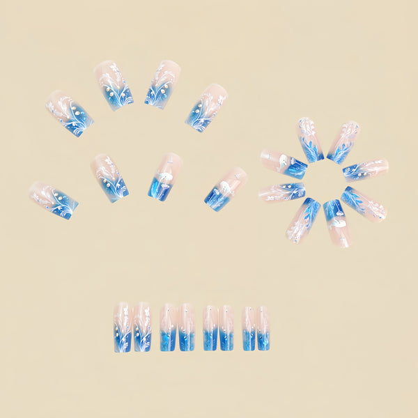 12 Sizes-24 Pcs Press On Nails Y1073