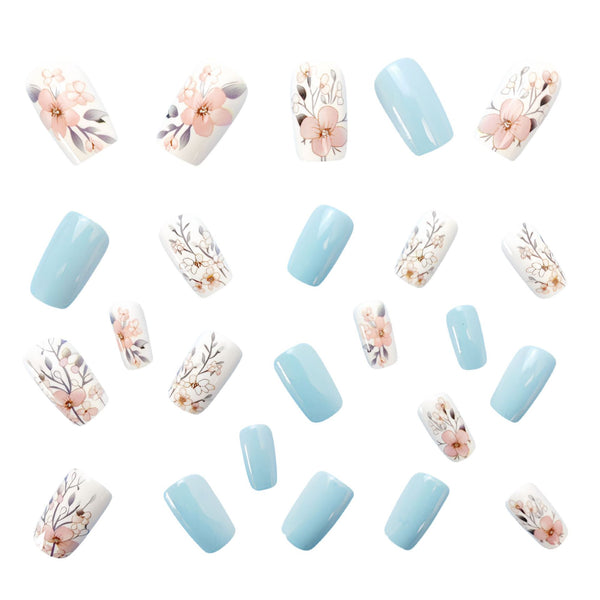 12 Sizes-24 Pcs Press On Nails Y619