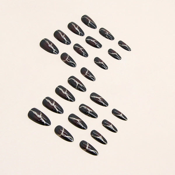 12 Sizes-24 Pcs Press On Nails W524