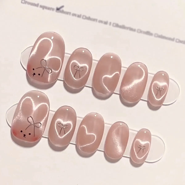12 Sizes-24 Pcs Press On Nails JP3311