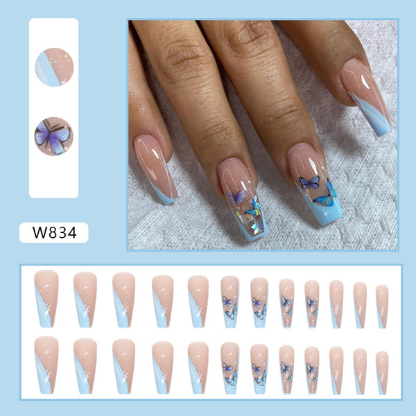12 Sizes-24 Pcs Press On Nails W834