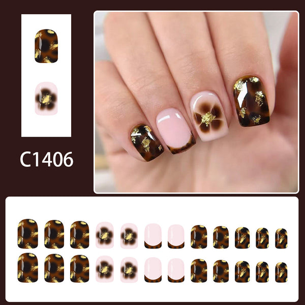 12 Sizes-24 Pcs Press On Nails C1406