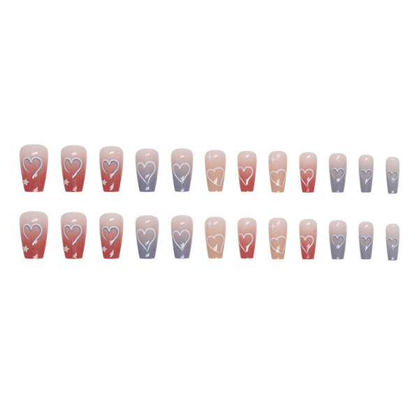 12 Sizes-24 Pcs Press On Nails R783