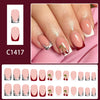 12 Sizes-24 Pcs Press On Nails C1417