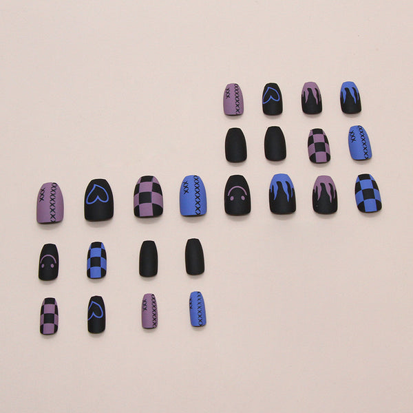 12 Sizes-24 Pcs Press On Nails W1840