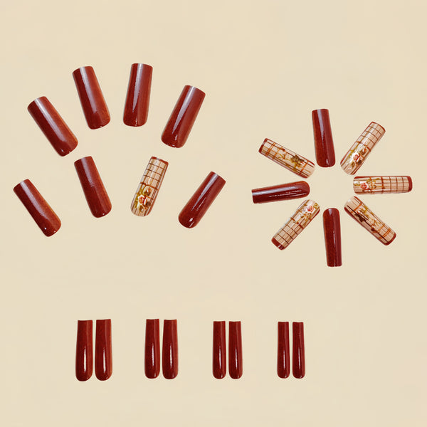 12 Sizes-24 Pcs Press On Nails Y480