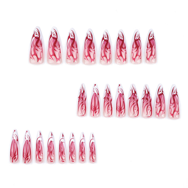 12 Sizes-24 Pcs Press On Nails JP3410