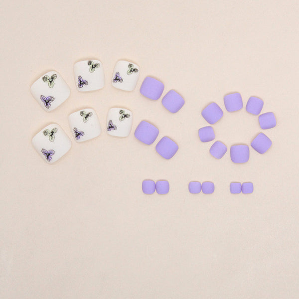 12 Sizes-24 Pcs Press On Nails F117