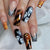 12 Sizes-24 Pcs Press On Nails Y180