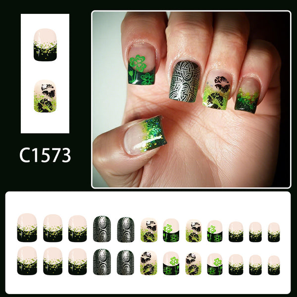 12 Sizes-24 Pcs Press On Nails C1578