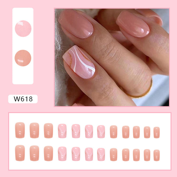12 Sizes-24 Pcs Press On Nails W618