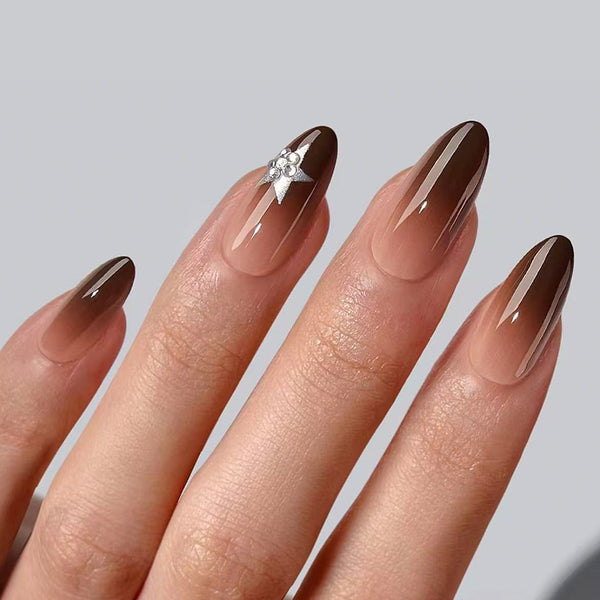 12 Sizes-24 Pcs Press On Nails C1303