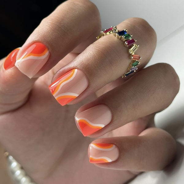 12 Sizes-24 Pcs Press On Nails C103