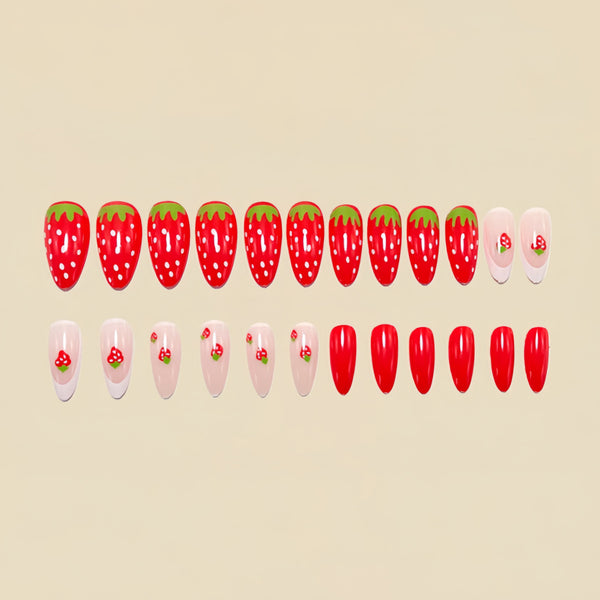 12 Sizes-24 Pcs Press On Nails Y1561