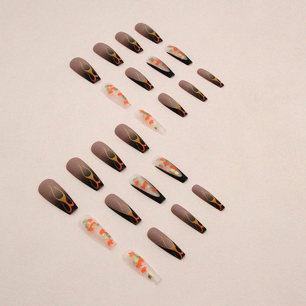 12 Sizes-24 Pcs Press On Nails W1380
