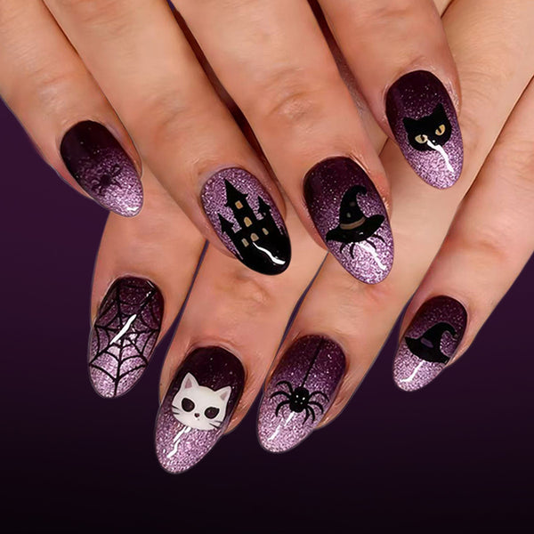 12 Sizes-24 Pcs Press On Nails C2016