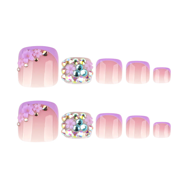 12 Sizes-24 Pcs Press On Nails JP4251