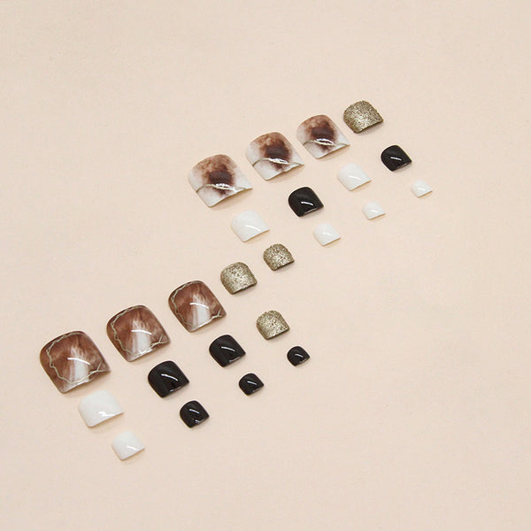 12 Sizes-24 Pcs Press On Nails F061