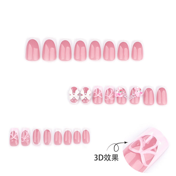 12 Sizes-24 Pcs Press On Nails JP3657