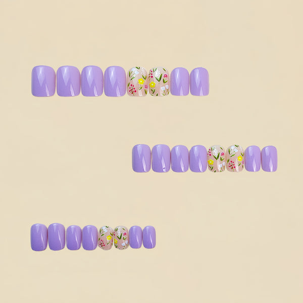12 Sizes-24 Pcs Press On Nails Y748