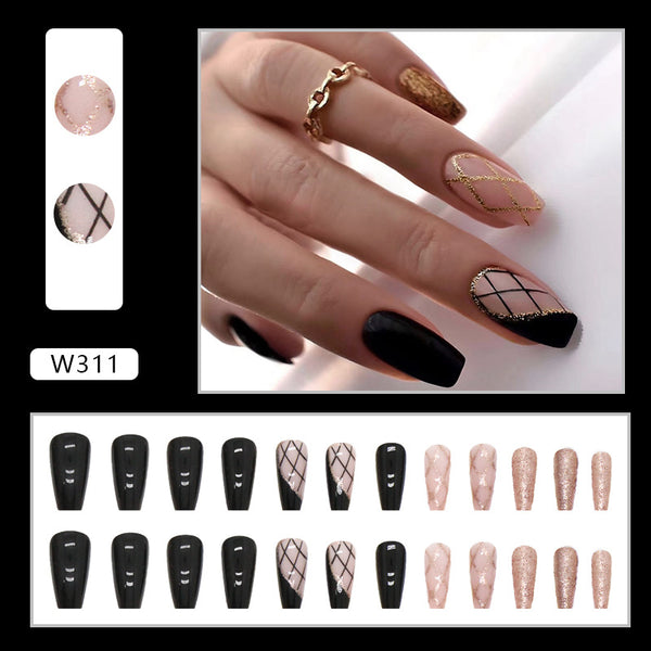 12 Sizes-24 Pcs Press On Nails W311