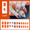 12 Sizes-24 Pcs Press On Nails C1091