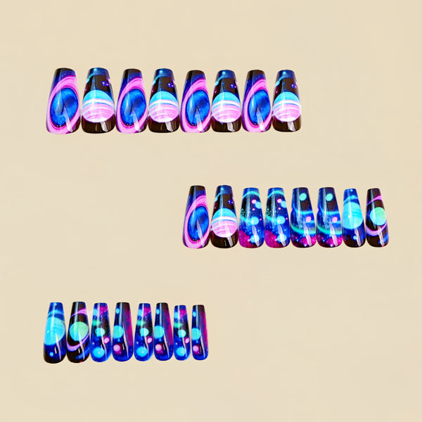 12 Sizes-24 Pcs Press On Nails Y1796