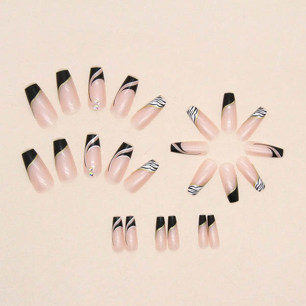 12 Sizes-24 Pcs Press On Nails Z696